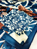 Lawn 3peice Suit Unstitched for women